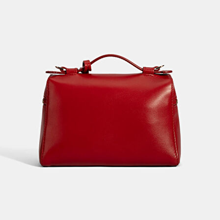 Kadın Kırmızı Omuz Askılı Deri El Çantası