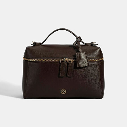 Kadın Kahve Omuz Askılı Deri El Çantası