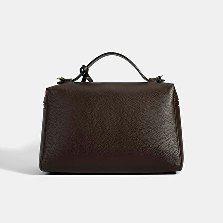 Kadın Kahve Omuz Askılı Deri El Çantası