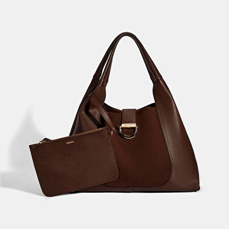 Kadın Bordo Cüzdan Aksesuarlı Deri Omuz Çantası