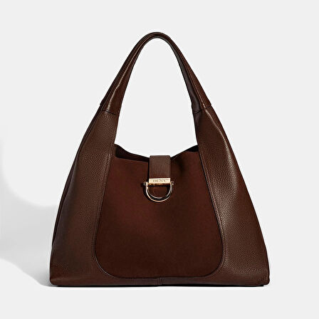 Kadın Bordo Cüzdan Aksesuarlı Deri Omuz Çantası