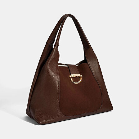 Kadın Bordo Cüzdan Aksesuarlı Deri Omuz Çantası