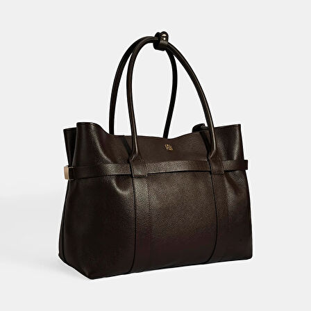 Kadın Kahve Cüzdan Aksesuarlı Deri Omuz Çantası