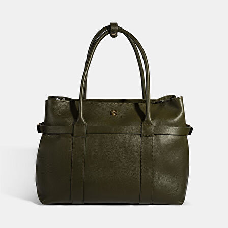 Kadın Yeşil Cüzdan Aksesuarlı Deri Omuz Çantası