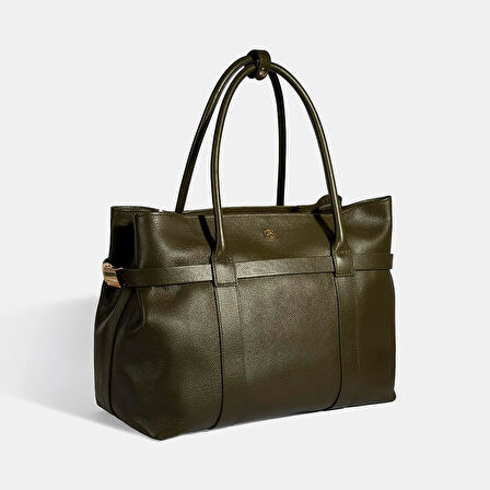 Kadın Yeşil Cüzdan Aksesuarlı Deri Omuz Çantası