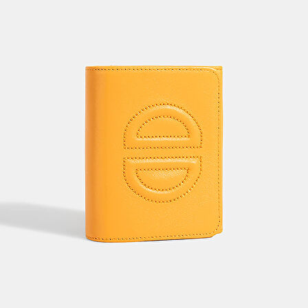 Kadın Turuncu D Logolu Deri Cüzdan