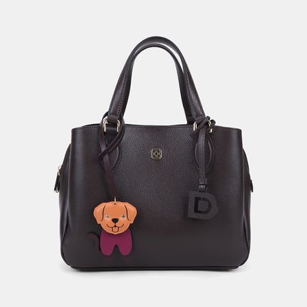 Turuncu Köpek Figürlü Deri Charm