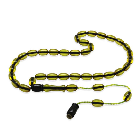 Sistemli Özel Kesim Ihlamur Sarısı Ateş Kehribar Tesbih