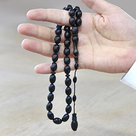 Sistemli Özel Kesim Abanoz Ağacı Tesbih