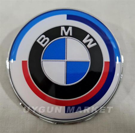 Bmw 50. Yıl 5 Kasa Bagaj Arması 77mm, Bmw (51-14-8-203-864) 50.Yıl Bmw Bagaj Logosu