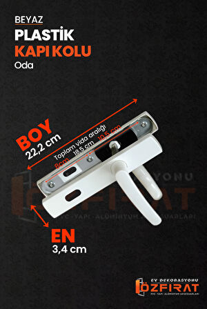 PVC Pimapen Plastik Oda Kapı Kolu – Beyaz – (2 Takım)