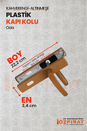 PVC Pimapen Plastik Oda Kapı Kolu – Altınmeşe/Kahverengi – (40 Takım)