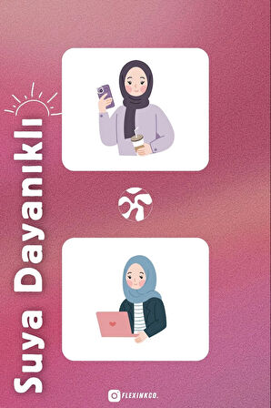 Müslim Hijab Girl Şeffaf Sticker Seti Scrapbook Ajanda Journal Bullet Planner Telefon