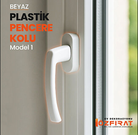 Pimapen PVC Pencere Kolu – Plastik – Beyaz – Model 1 – (3 Adet)
