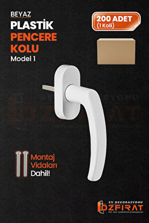 Pimapen PVC Pencere Kolu – Plastik – Beyaz – Model 1 – (200 Adet / 1 Koli)