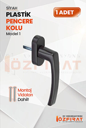 Pimapen PVC Pencere Kolu – Plastik – Siyah – Model 1 – (1 Adet)