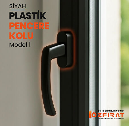 Pimapen PVC Pencere Kolu – Plastik – Siyah – Model 1 – (2 Adet)