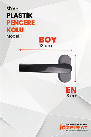 Pimapen PVC Pencere Kolu – Plastik – Siyah – Model 1 – (5 Adet)