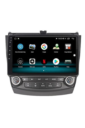 HONDA ACCORD ANDROİD 10 MULTİMEDYA CARPLAY 2GB RAM + 32GB HDD NAVİGASYON EKRAN