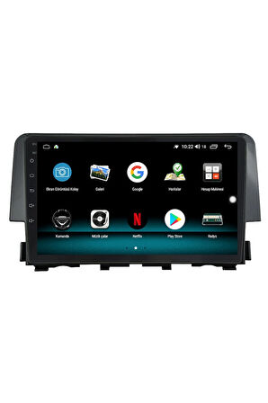 Honda Civic Fc5 Android 10 Carplay Özellikli Navigasyon Multimedya Ekran 2gb Ram + 32gb Hdd