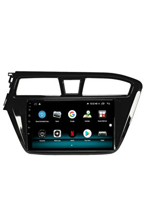 HYUNDAİ İ20 Uyumlu ANDROİD 10 MULTİMEDYA CARPLAY 2GB RAM + 32GB HDD NAVİGASYON EKRAN