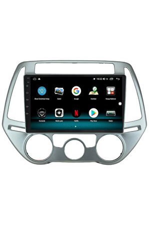 HYUNDAİ İ20 Uyumlu ANDROİD 10 MULTİMEDYA CARPLAY 2GB RAM + 32GB HDD NAVİGASYON EKRAN