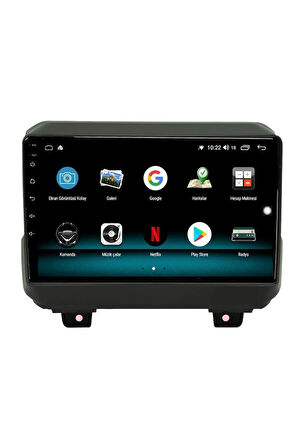 JEEP WRANGLER ANDROİD 10 MULTİMEDYA CARPLAY 2GB RAM + 32GB HDD NAVİGASYON EKRAN