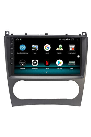 MERCEDES C CLASS W208 ANDROİD 10 MULTİMEDYA CARPLAY 2GB RAM + 32GB HDD NAVİGASYON EKRAN