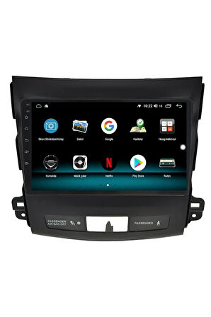 MİTSUBİSHİ OUTLANDER ANDROİD 10 MULTİMEDYA CARPLAY 2GB RAM + 32GB HDD NAVİGASYON EKRAN
