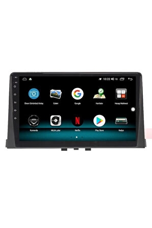 PEUGEOT RİFTER ANDROİD 10 MULTİMEDYA CARPLAY 2GB RAM + 32GB HDD NAVİGASYON EKRAN