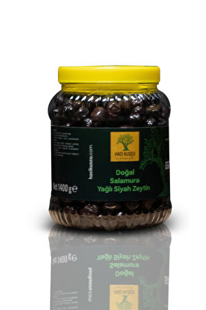 Doğal Salamura Yağlı Siyah Zeytin 1400 Gram