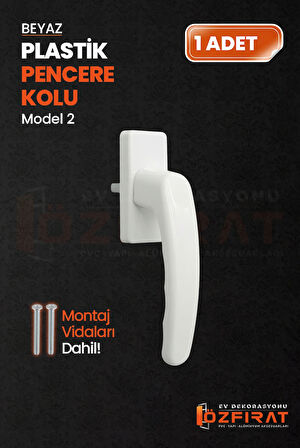 Pimapen PVC Pencere Kolu – Plastik – Beyaz – Model 2 – (1 Adet)