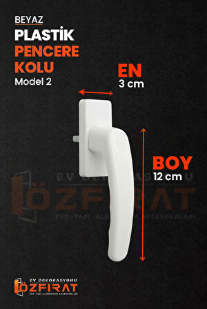 Pimapen PVC Pencere Kolu – Plastik – Beyaz – Model 2 – (1 Adet)