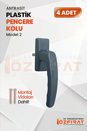 Pimapen PVC Pencere Kolu – Plastik – Antrasit – Model 2 – (4 Adet)