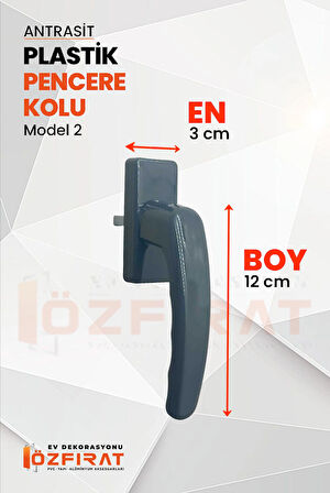 Pimapen PVC Pencere Kolu – Plastik – Antrasit – Model 2 – (10 Adet)
