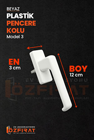 Pimapen PVC Pencere Kolu – Plastik – Beyaz – Model 3 – (1 Adet)
