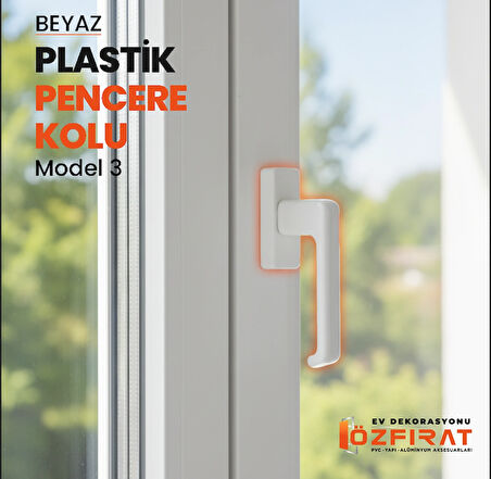 Pimapen PVC Pencere Kolu – Plastik – Beyaz – Model 3 – (5 Adet)