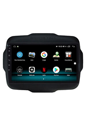 Jeep Renegade Android 10 Carplay Özellikli Navigasyon Multimedya Ekran 2gb Ram + 32gb Hdd