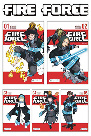 Fire Force - Alev Gücü 1-2-3-4-5 Manga Seti - Atsushi Ohkubo