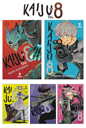 Kaiju No: 8 - 8 No'lu Canavar 1-2-3-4-5 Manga Seti - Naoya Matsumoto