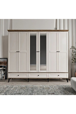 DALİ 6 KAPAKLI AYTAŞI GARDIROP TAMAMI MDF