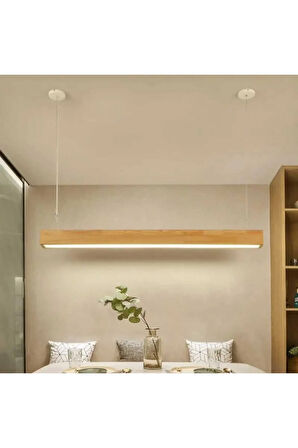 Linear Ahşap 120 cm Avize