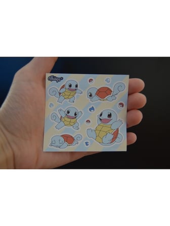 Mini Things Art *özel Tasarım* Squirtle Sticker Pokemon 12 Parça Set 2 Adet