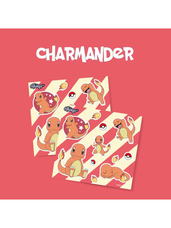 Mini Things Art Charmander Sticker Pokemon 11 Parça Set - 2 Adet -