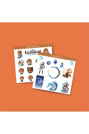 Genshin - Tartaglia 2 Li Sticker Set Parlak Kağıt