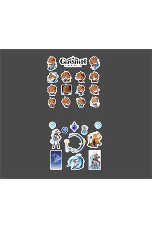 Genshin - Tartaglia 2 Li Sticker Set Parlak Kağıt