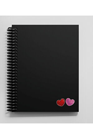 Renkli Kalpler Sticker Set -1 adet büyük boy, 2 adet küçük boy- Colours of Love mat kağıt