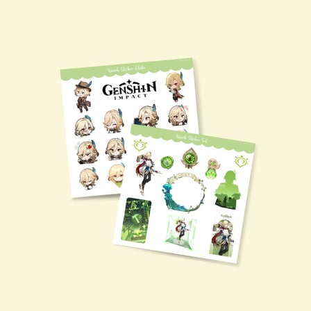 Genshin - Kaveh 2'li Sticker Seti -Parlak Kağıt-
