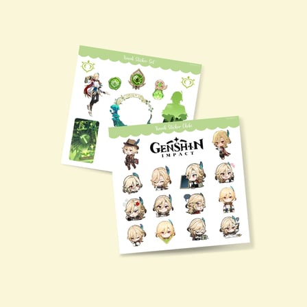 Genshin - Kaveh 2'li Sticker Seti -Parlak Kağıt-