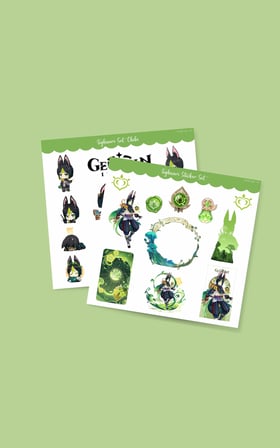 Genshin İmpact - Tighnari 2li Sticker Set-Parlak Kağıt-